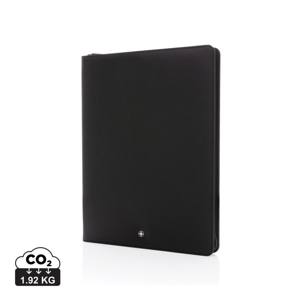 Logotrade promotional giveaways photo of: Swiss Peak Heritage RCS rPU A4 portfolio with zipper