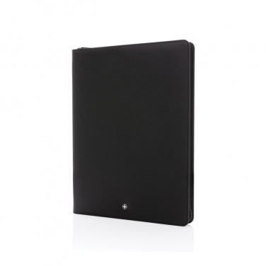Logo trade advertising product photo of: Swiss Peak Heritage RCS rPU A4 portfolio with zipper