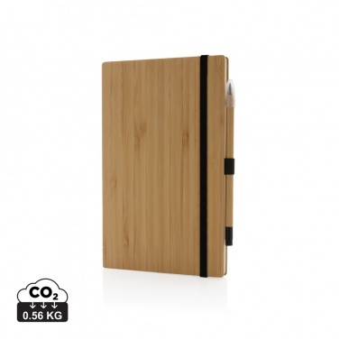 Logotrade promotional merchandise image of: Bamboo notebook and infinity pencil set