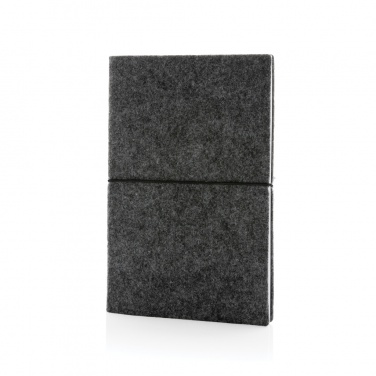 Logo trade promotional product photo of: GRS certified recycled felt A5 softcover notebook