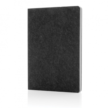 Logo trade promotional items image of: Phrase GRS certified recycled felt A5 notebook