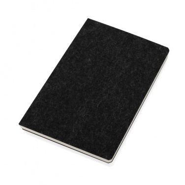 Logo trade advertising product photo of: Phrase GRS certified recycled felt A5 notebook