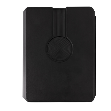 Logotrade promotional merchandise picture of: Swiss Peak RCS rePU notebook with 2-in-1 wireless charger