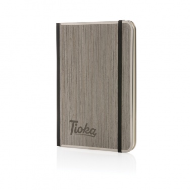 Logo trade promotional gifts image of: Treeline A5 wooden cover deluxe notebook