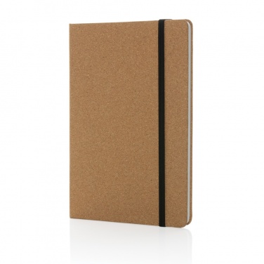 Logo trade advertising products image of: Stoneleaf A5 cork and stonepaper notebook