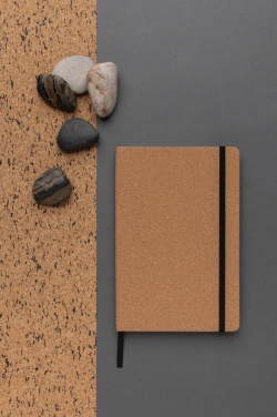 Logo trade promotional merchandise picture of: Stoneleaf A5 cork and stonepaper notebook