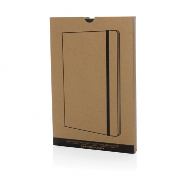 Logo trade promotional product photo of: Craftstone A5 recycled kraft and stonepaper notebook