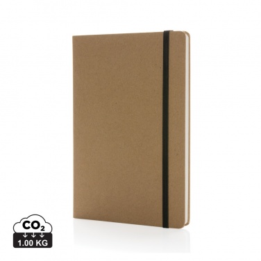 Logo trade promotional giveaways image of: Craftstone A5 recycled kraft and stonepaper notebook