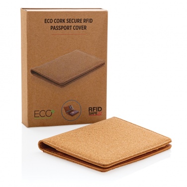 Logo trade promotional products picture of: Cork secure RFID passport cover