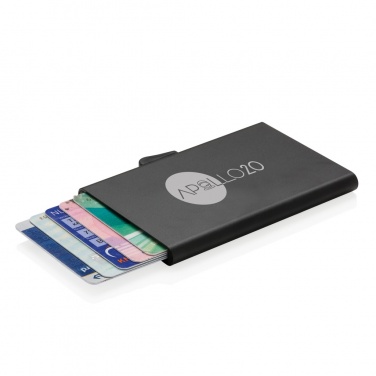 Logo trade promotional gifts image of: C-Secure aluminium RFID card holder