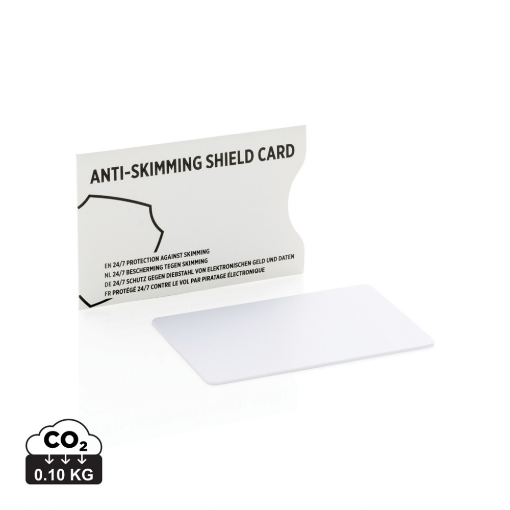 Logo trade promotional giveaways image of: Anti-skimming RFID shield card with active jamming chip