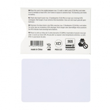 Logotrade business gifts photo of: Anti-skimming RFID shield card with active jamming chip