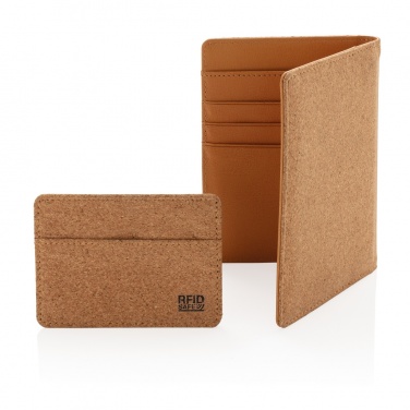 Logotrade promotional giveaway image of: Cork secure RFID slim wallet