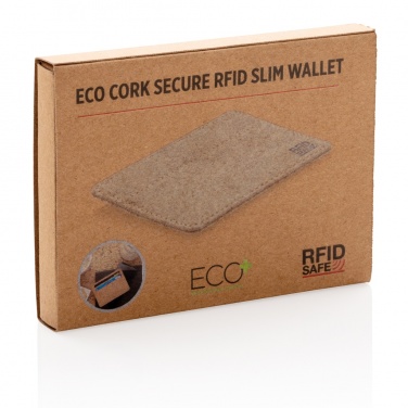 Logotrade promotional product image of: Cork secure RFID slim wallet