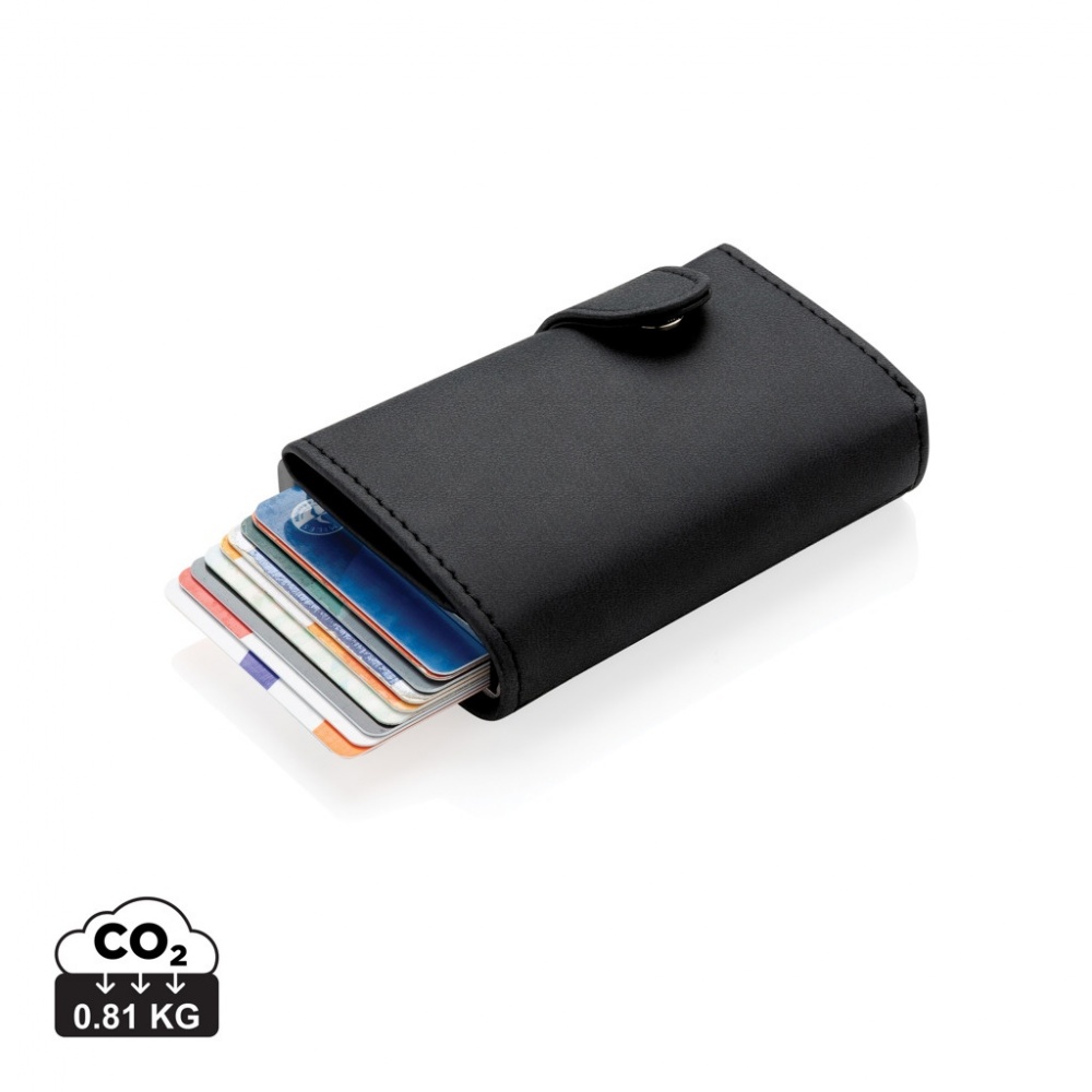 Logotrade promotional item picture of: Standard aluminium RFID cardholder with PU wallet