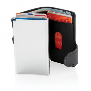 Logotrade corporate gift image of: Standard aluminium RFID cardholder with PU wallet