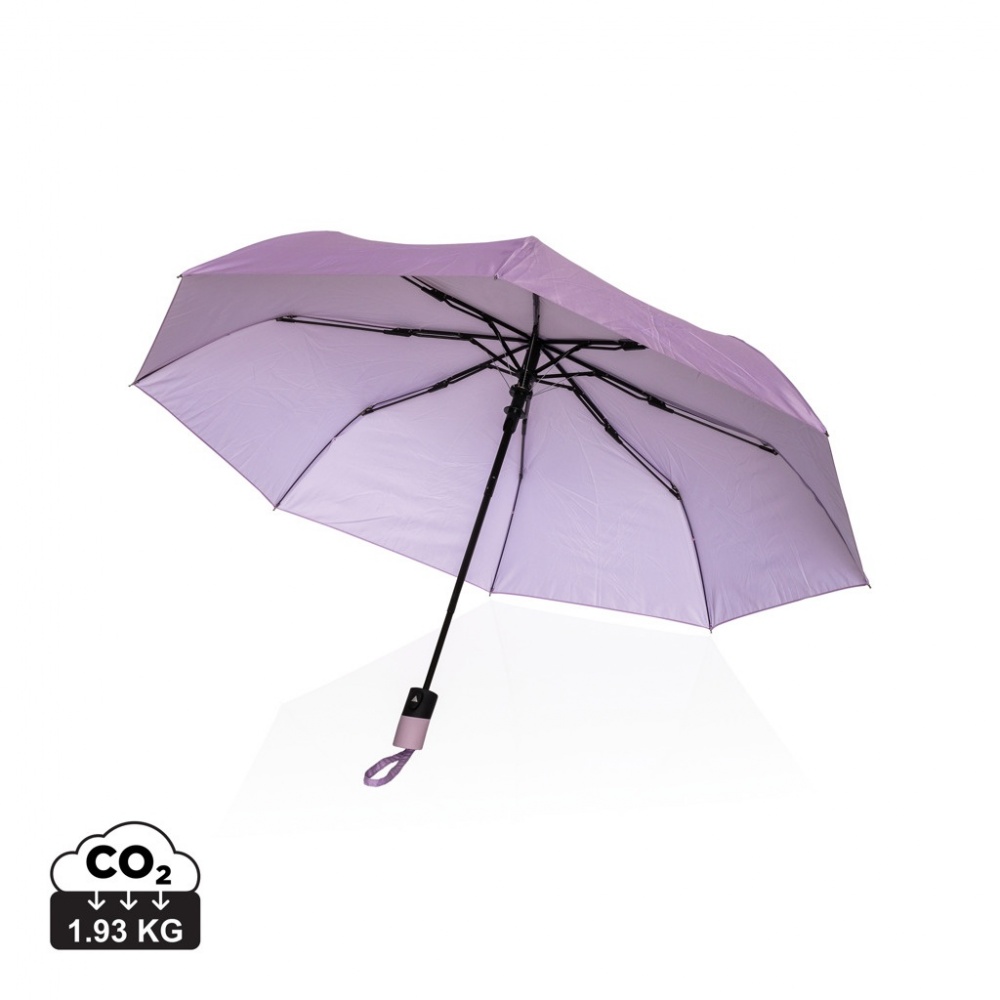 Logo trade promotional gifts image of: 21" Impact AWARE™ 190T mini auto open umbrella