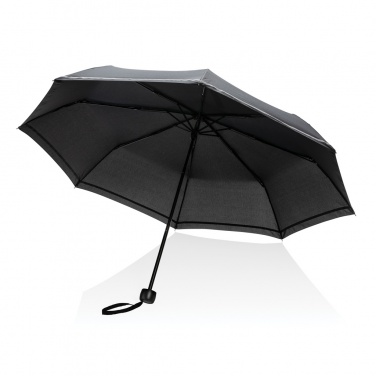 Logo trade promotional products image of: 20.5"Impact AWARE™ RPET 190T pongee mini reflective umbrella