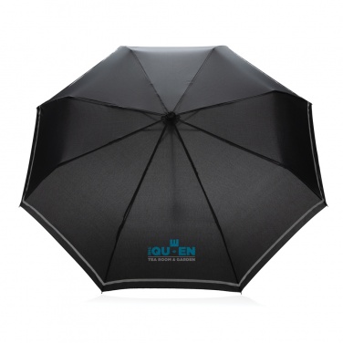 Logo trade promotional items image of: 20.5"Impact AWARE™ RPET 190T pongee mini reflective umbrella