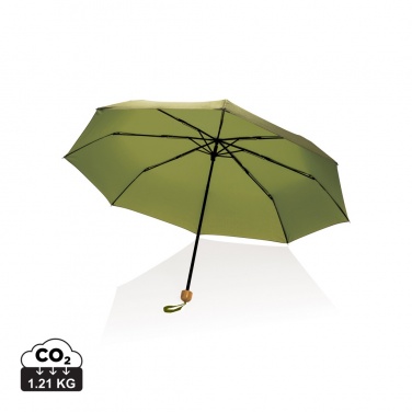 Logotrade business gifts photo of: 20.5" Impact AWARE™ RPET 190T Pongee bamboo mini umbrella