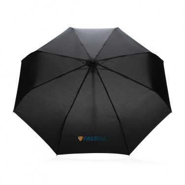 Logotrade business gift image of: 21" Impact AWARE™ RPET 190T bamboo auto open/close umbrella