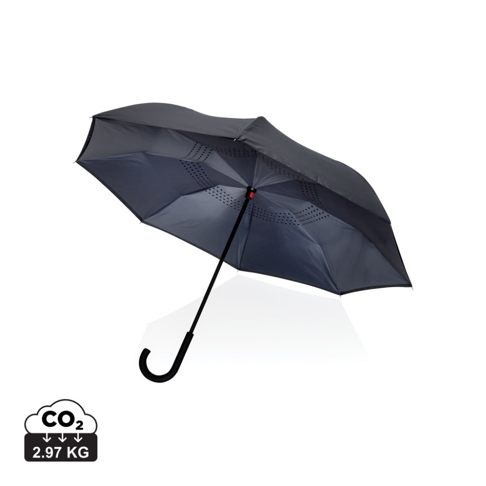 Logotrade promotional gift image of: 23" Impact AWARE™ RPET 190T reversible umbrella