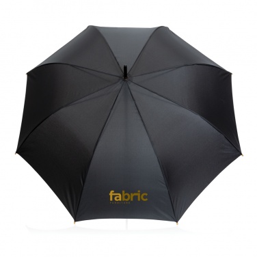 Logo trade promotional giveaways picture of: 27" Impact AWARE™ RPET 190T auto open bamboo umbrella