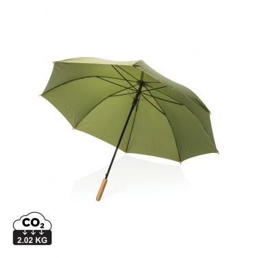 Logotrade promotional product image of: 27" Impact AWARE™ RPET 190T auto open bamboo umbrella