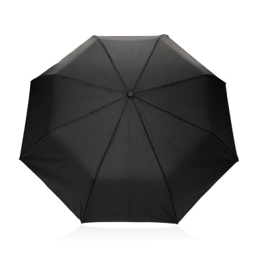 Logotrade promotional merchandise image of: Kaycey 21" AWARE™ RPET Acacia wood mini auto open umbrella