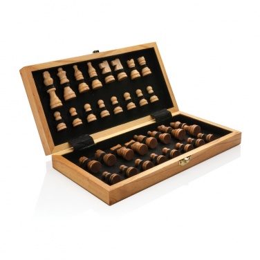 Logotrade promotional merchandise image of: Luxury wooden foldable chess set