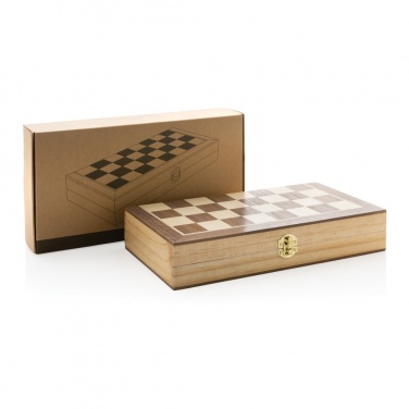 Logotrade promotional giveaways photo of: Luxury wooden foldable chess set