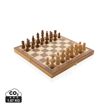 Logo trade corporate gift photo of: Luxury wooden foldable chess set