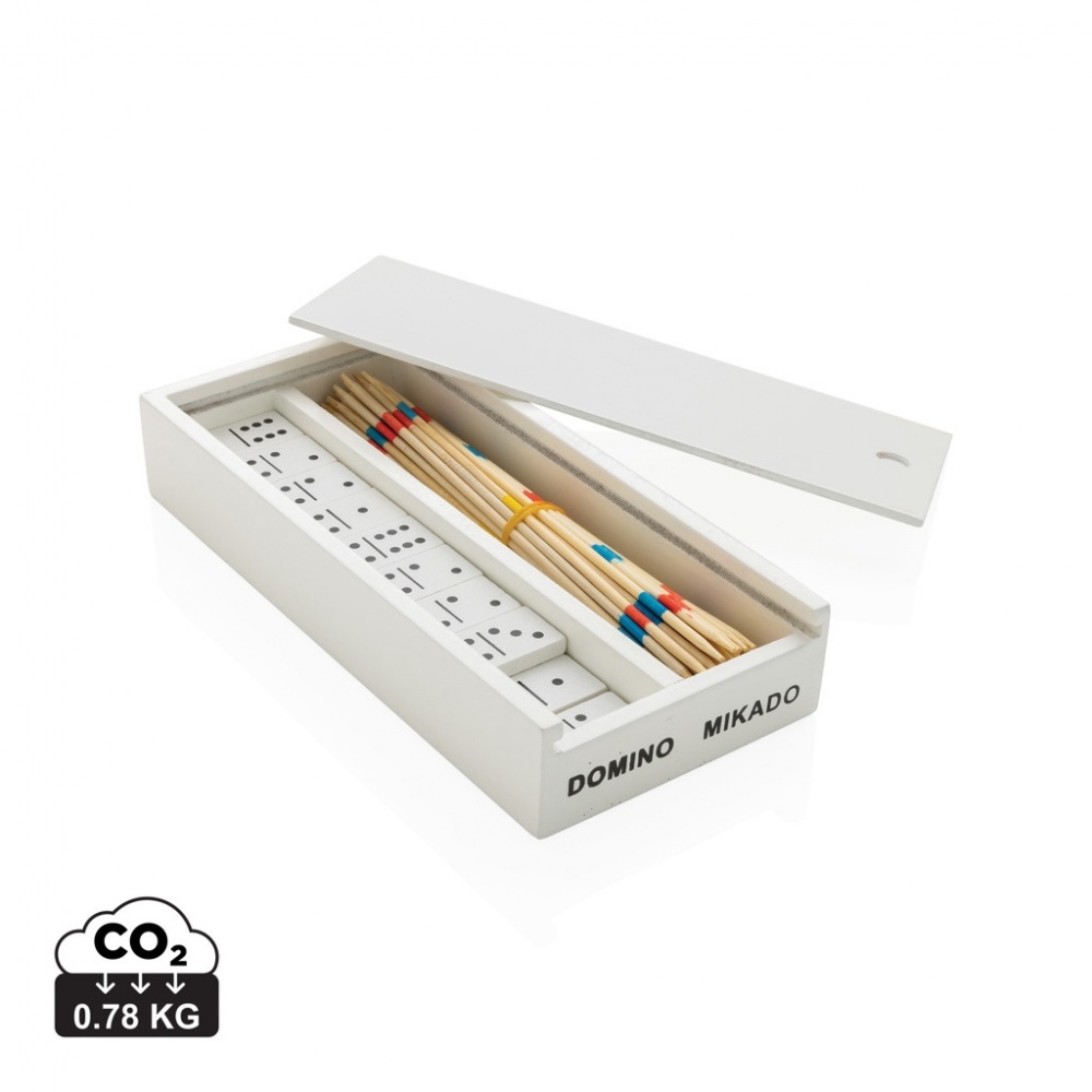 Logotrade promotional item image of: Deluxe mikado/domino in wooden box