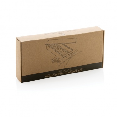 Logotrade promotional item picture of: Deluxe mikado/domino in wooden box