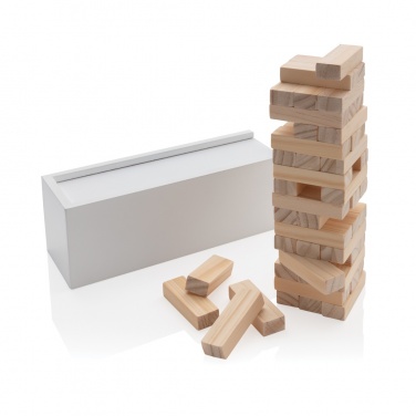 Logotrade advertising product image of: Deluxe tumbling tower wood block stacking game