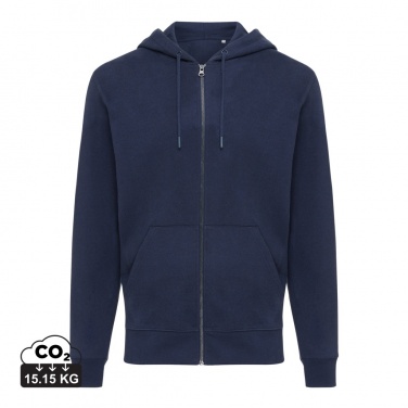 Logo trade promotional merchandise picture of: Iqoniq Abisko recycled cotton zip through hoodie