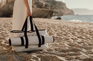 Logo trade promotional gift photo of: VINGA Volonne AWARE™ recycled canvas beach bag