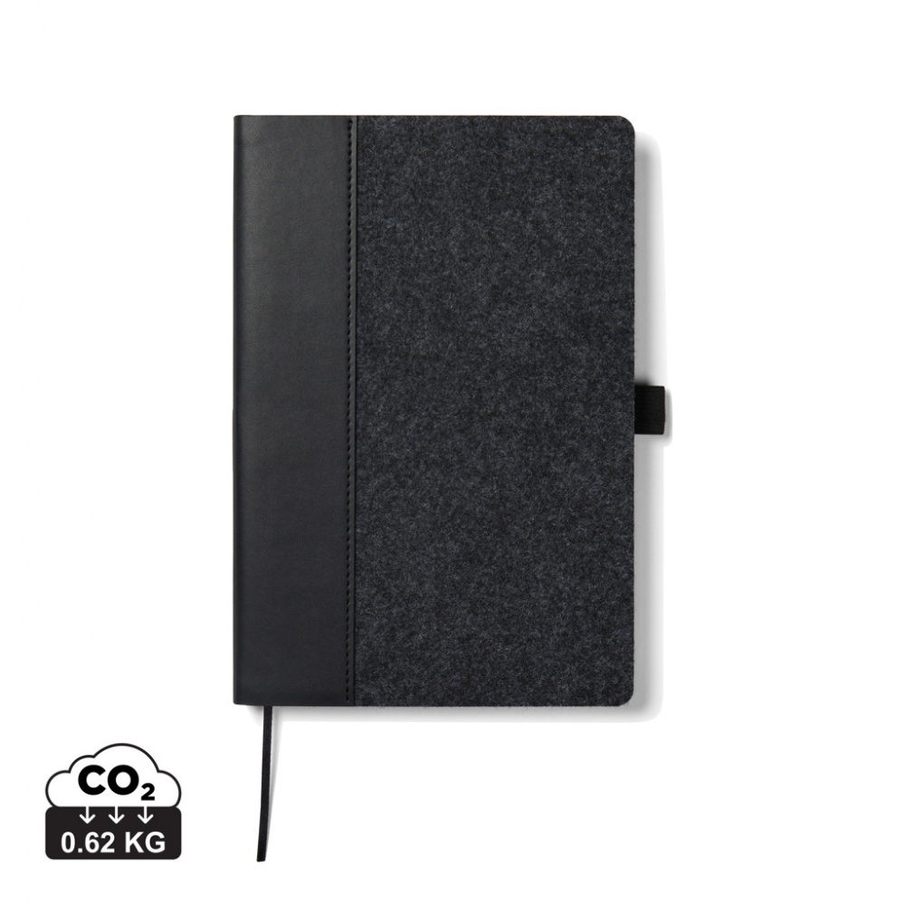 Logotrade promotional giveaways photo of: VINGA Albon GRS recycled felt notebook