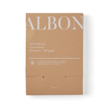 Logo trade promotional merchandise photo of: VINGA Albon GRS recycled felt notebook