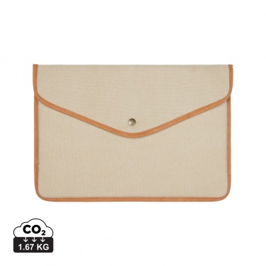 Logo trade promotional merchandise photo of: VINGA Bosler GRS recycled canvas 14" laptop sleeve