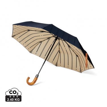 Logo trade promotional merchandise picture of: VINGA Bosler AWARE™ recycled pet 21" foldable umbrella