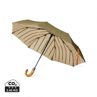 Logo trade promotional gifts picture of: VINGA Bosler AWARE™ recycled pet 21" foldable umbrella