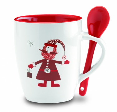 Logo trade promotional item photo of: Mug with spoon 250ml