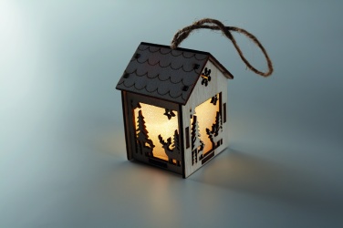 Logo trade advertising products picture of: MDF house with light