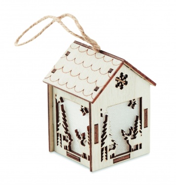 Logo trade corporate gifts image of: MDF house with light