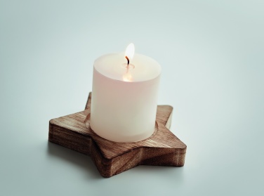 Logo trade advertising product photo of: Candle on star wooden base