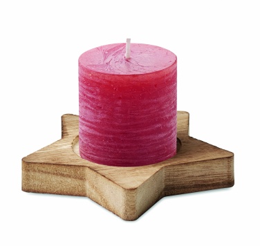 Logo trade promotional product photo of: Candle on star wooden base