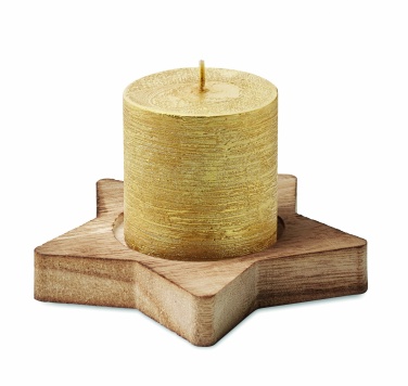 Logotrade promotional giveaway picture of: Candle on star wooden base