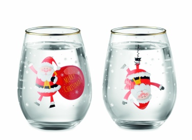 Logo trade advertising product photo of: Set of 2 Christmas glasses