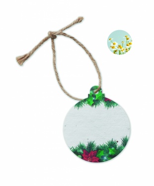 Logo trade corporate gifts image of: Seed paper Xmas ornament